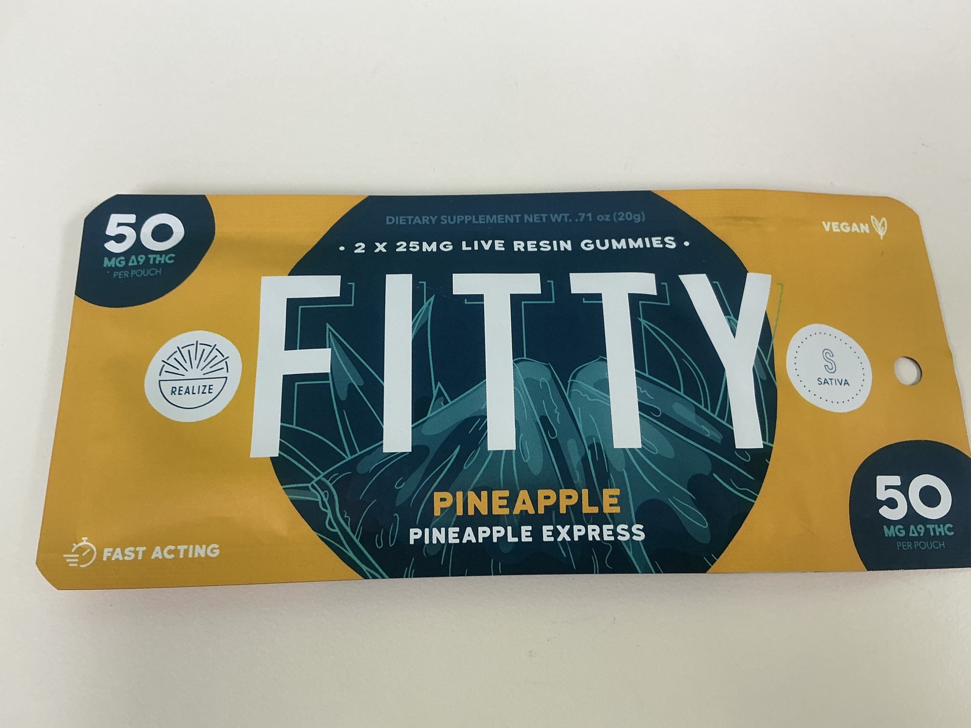 Fitty 2x25 Live Resin Gummies / Blueberry